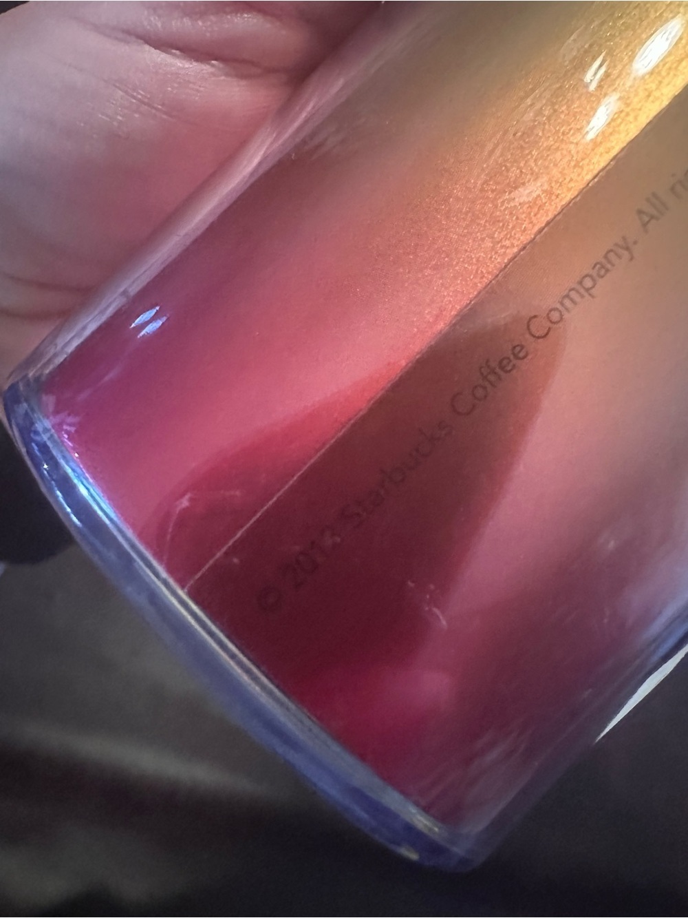 Starbucks Clear/Purple Iridescent Travel Cup with Clear Lid - Picture 6 of 8